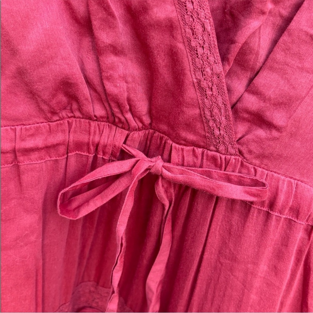 EUC Sundance Zura Silk Blend Tiered Surplice Sleeveless Midi Dress Medium - Picture 4 of 10